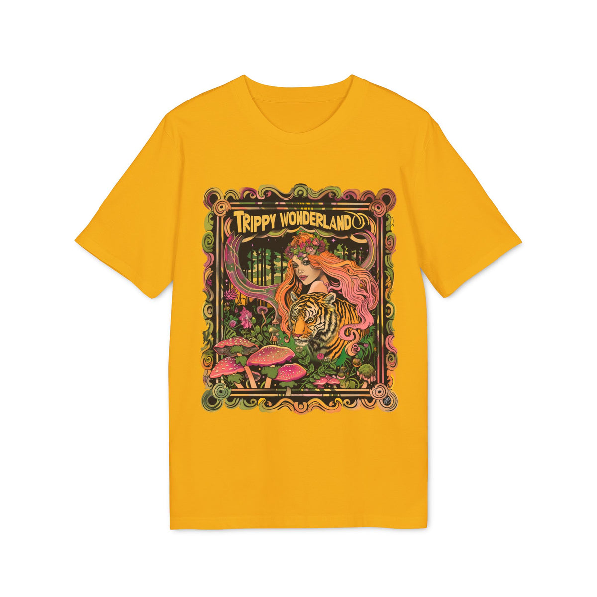 TRIPPY WONDERLAND, Psychedelic Vibes from the Sixties, Organic T-shirt - Unisex