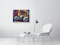 HARLEY DAVIDSON REVERIE, Neon Dreams and Chrome Reflections Giclée