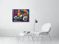 HARLEY DAVIDSON REVERIE, Neon Dreams and Chrome Reflections Giclée