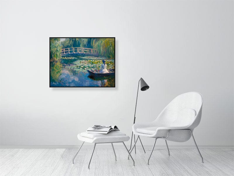 HARMONIES OF NATURE, The Lady by the Lily Pond Giclée