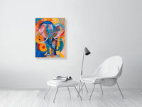 HOMMAGE IN GEOMETRY, The AI-Interpreted Kandinsky Elephant Giclée